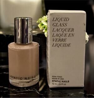 STATIC NAILS Liquid Glass Lacquer .4 Fl Oz / 12 mL ~ SKINNY DIP ~ NEW IN BOX